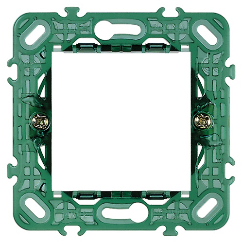 Telaio 2 Moduli per Scatola Rotonda Compatibile Plana